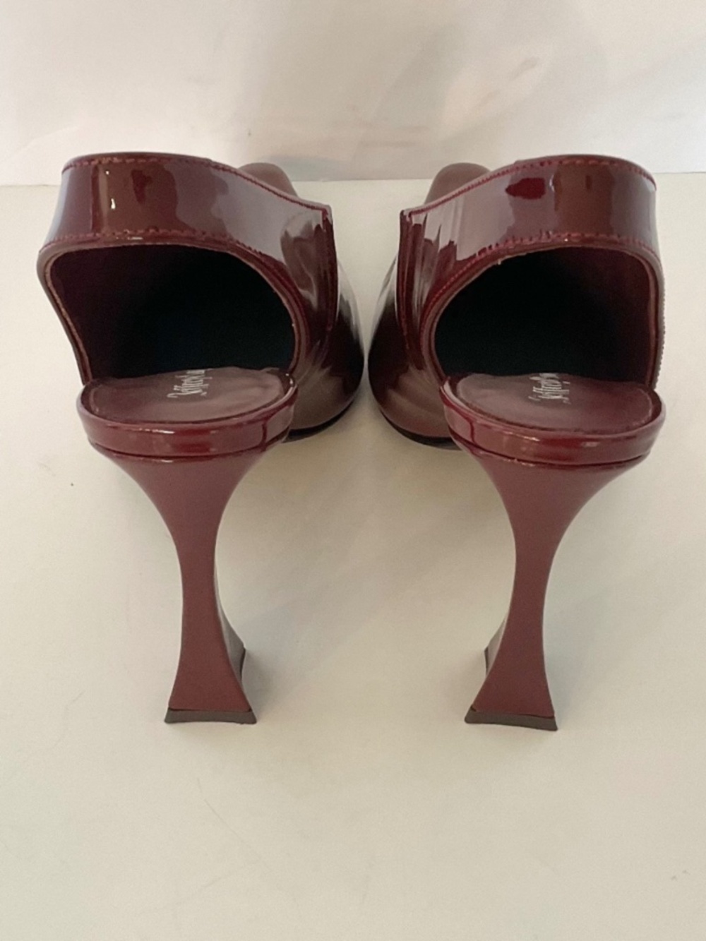 JEFFREY CAMPBELL Alimony Slingback Pump in Dark Wine Patent Size 7 - Picture 7 of 10